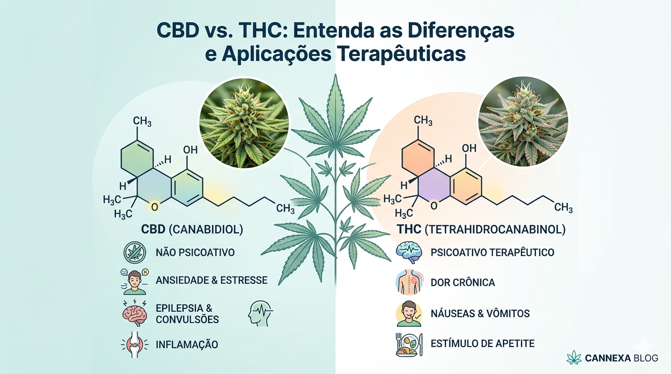 CBD vs. THC: Entenda as diferenças e como eles atuam no sistema endocanabinoide